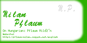 milan pflaum business card